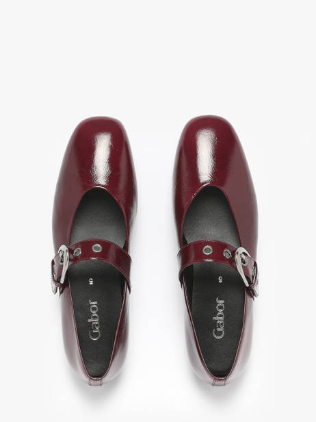 Ballerinas Uit Leder Gabor Rood accessoires 25 ander zicht 3